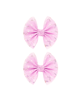 Mermaid Bloom Tulle Bow Clips